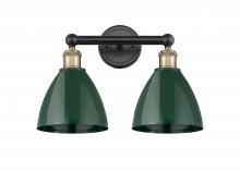  616-2W-BAB-MBD-75-GR - Plymouth - 2 Light - 17 inch - Black Antique Brass - Bath Vanity Light