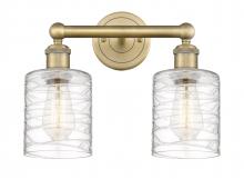  616-2W-BB-G1113 - Cobbleskill - 2 Light - 14 inch - Brushed Brass - Bath Vanity Light