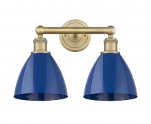  616-2W-BB-MBD-75-BL - Plymouth - 2 Light - 17 inch - Brushed Brass - Bath Vanity Light