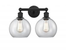  616-2W-BK-G122-8 - Athens - 2 Light - 17 inch - Matte Black - Bath Vanity Light