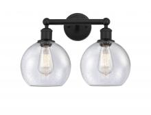  616-2W-BK-G124-8 - Athens - 2 Light - 17 inch - Matte Black - Bath Vanity Light