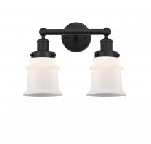  616-2W-BK-G181S - Canton - 2 Light - 14 inch - Matte Black - Bath Vanity Light