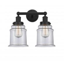  616-2W-BK-G182 - Canton - 2 Light - 15 inch - Matte Black - Bath Vanity Light