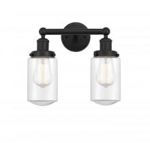  616-2W-BK-G312 - Dover - 2 Light - 14 inch - Matte Black - Bath Vanity Light