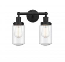  616-2W-BK-G314 - Dover - 2 Light - 14 inch - Matte Black - Bath Vanity Light