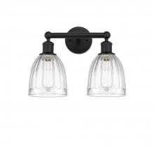  616-2W-BK-G442 - Brookfield - 2 Light - 15 inch - Matte Black - Bath Vanity Light