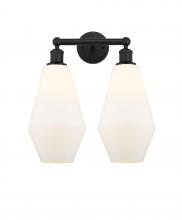  616-2W-BK-G651-7 - Cindyrella - 2 Light - 16 inch - Matte Black - Bath Vanity Light