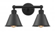  616-2W-BK-M8-BK - Smithfield - 2 Light - 16 inch - Matte Black - Bath Vanity Light