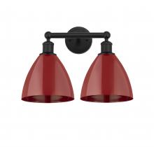  616-2W-BK-MBD-75-RD - Plymouth - 2 Light - 17 inch - Matte Black - Bath Vanity Light