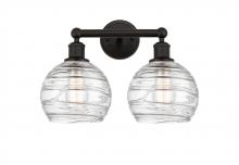  616-2W-OB-G1213-8 - Athens Deco Swirl - 2 Light - 17 inch - Oil Rubbed Bronze - Bath Vanity Light