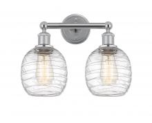  616-2W-PC-G1013 - Belfast - 2 Light - 15 inch - Polished Chrome - Bath Vanity Light