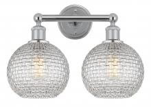  616-2W-PC-G122C-8CL - Athens - 2 Light - 17 inch - Polished Chrome - Bath Vanity Light