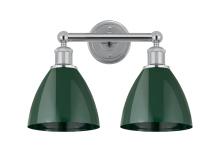  616-2W-PC-MBD-75-GR - Plymouth - 2 Light - 17 inch - Polished Chrome - Bath Vanity Light