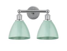  616-2W-PC-MBD-75-SF - Plymouth - 2 Light - 17 inch - Polished Chrome - Bath Vanity Light