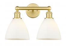  616-2W-SG-GBD-751 - Bristol - 2 Light - 17 inch - Satin Gold - Bath Vanity Light