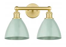  616-2W-SG-MBD-75-SF - Plymouth - 2 Light - 17 inch - Satin Gold - Bath Vanity Light