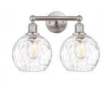  616-2W-SN-G1215-8 - Athens Water Glass - 2 Light - 17 inch - Satin Nickel - Bath Vanity Light