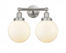  616-2W-SN-G201-8 - Beacon - 2 Light - 17 inch - Brushed Satin Nickel - Bath Vanity Light