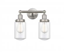  616-2W-SN-G312 - Dover - 2 Light - 14 inch - Brushed Satin Nickel - Bath Vanity Light