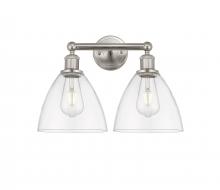  616-2W-SN-GBD-752 - Bristol - 2 Light - 17 inch - Brushed Satin Nickel - Bath Vanity Light