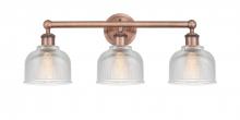  616-3W-AC-G412 - Dayton - 3 Light - 24 inch - Antique Copper - Bath Vanity Light