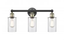  616-3W-BAB-G802 - Clymer - 3 Light - 22 inch - Black Antique Brass - Bath Vanity Light