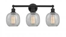  616-3W-BK-G105 - Belfast - 3 Light - 24 inch - Matte Black - Bath Vanity Light