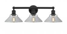  616-3W-BK-G132 - Orwell - 3 Light - 26 inch - Matte Black - Bath Vanity Light