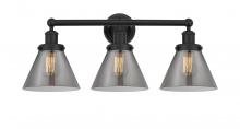  616-3W-BK-G43 - Cone - 3 Light - 26 inch - Matte Black - Bath Vanity Light