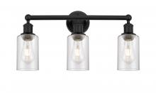  616-3W-BK-G804 - Clymer - 3 Light - 22 inch - Matte Black - Bath Vanity Light