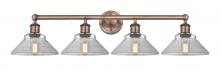  616-4W-AC-G132 - Orwell - 4 Light - 35 inch - Antique Copper - Bath Vanity Light