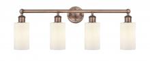  616-4W-AC-G801 - Clymer - 4 Light - 31 inch - Antique Copper - Bath Vanity Light