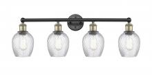  616-4W-BAB-G292 - Salina - 4 Light - 33 inch - Black Antique Brass - Bath Vanity Light