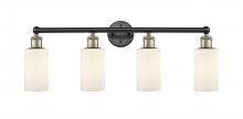  616-4W-BAB-G801 - Clymer - 4 Light - 31 inch - Black Antique Brass - Bath Vanity Light