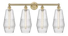  616-4W-BB-G684-7 - Windham - 4 Light - 34 inch - Brushed Brass - Bath Vanity Light