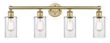  616-4W-BB-G802 - Clymer - 4 Light - 31 inch - Brushed Brass - Bath Vanity Light