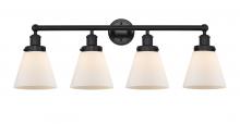 Innovations Lighting 616-4W-BK-G61 - Cone - 4 Light - 33 inch - Matte Black - Bath Vanity Light