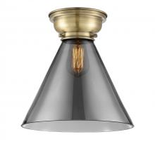  623-1F-AB-G43-L-LED - Cone - 1 Light - 12 inch - Antique Brass - Flush Mount