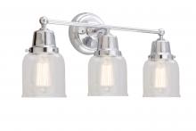  623-3W-PC-G52 - Bell - 3 Light - 21 inch - Polished Chrome - Bath Vanity Light