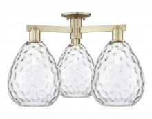 Innovations Lighting 716-3F-AB-G372 - Waverly - 3 Light - 26 inch - Antique Brass - Semi-Flush Mount