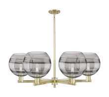 Innovations Lighting 716-6CR-AB-G556-10SM - Rochester - 6 Light - 40 inch - Antique Brass - Stem hung - Chandelier