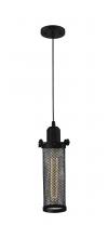  900-1P-BK-CE216-BK - Quincy Hall - 1 Light - 5 inch - Matte Black - Cord hung - Mini Pendant