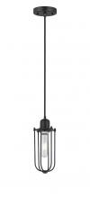  900-1P-BK-CE225-BK-LED - Muselet - 1 Light - 5 inch - Matte Black - Cord hung - Mini Pendant