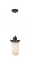  900-1P-BK-CE231-BK-W - Centri - 1 Light - 5 inch - Matte Black - Cord hung - Mini Pendant