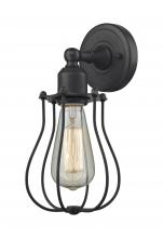  900-1W-BK-CE513-BK - Muselet - 1 Light - 6 inch - Matte Black - Sconce