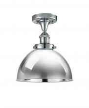  916-1C-PC-MFD-10-PC - Derby - 1 Light - 10 inch - Polished Chrome - Semi-Flush Mount