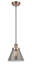 Innovations Lighting 916-1P-AC-G43-LED - Cone - 1 Light - 8 inch - Antique Copper - Cord hung - Mini Pendant