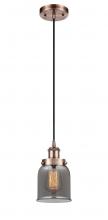 Innovations Lighting 916-1P-AC-G53-LED - Bell - 1 Light - 5 inch - Antique Copper - Cord hung - Mini Pendant