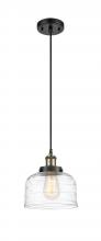  916-1P-BAB-G713 - Bell - 1 Light - 8 inch - Black Antique Brass - Cord hung - Mini Pendant