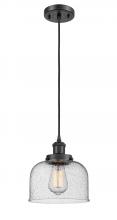  916-1P-BK-G74 - Bell - 1 Light - 8 inch - Matte Black - Cord hung - Mini Pendant